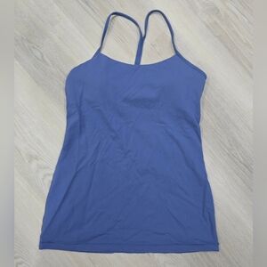 Lululemon Women’s Power Y Built In Shelf Bra Tank Top Sz 8 Blue